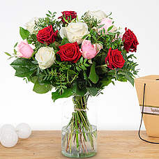 Bouquet Romy red-pink-white