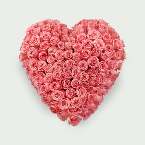 Sereen hart roze - 45 cm