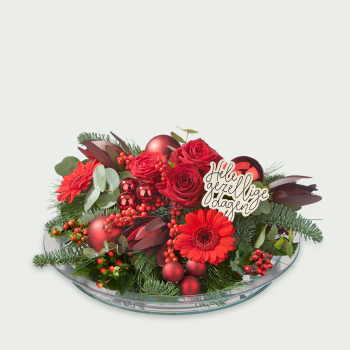 Flower arrangement Christmas red