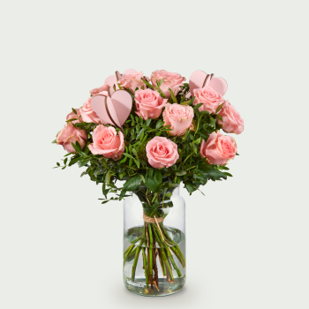 Love bouquet Roos pink