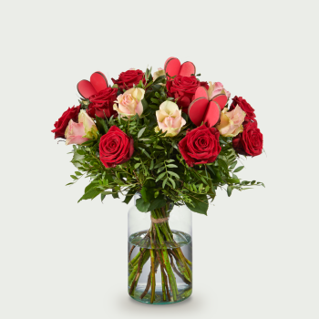 Bouquet Roos red-pink love